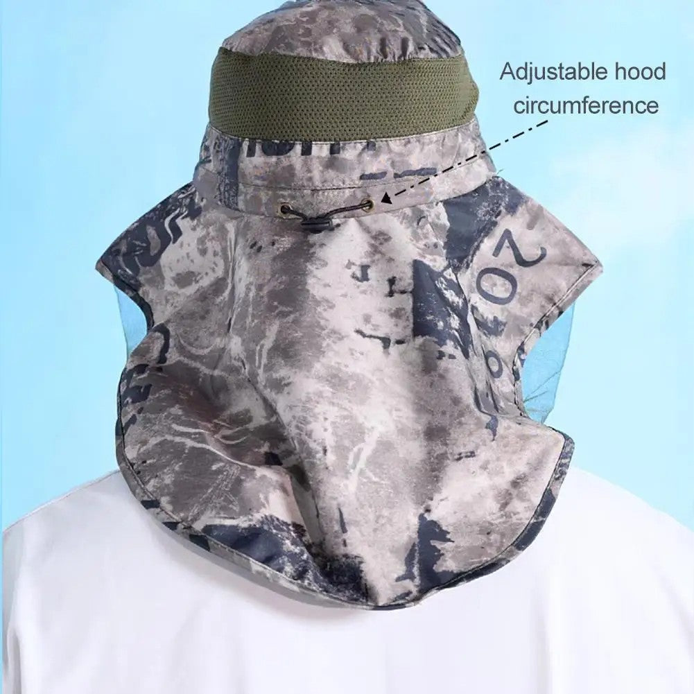 Máscara Facial para Uso Externo Capa de Rede Anti-Mosquito Capa de Rede para Mosquitos Capa de Rede de Viagem Respirável Capacetes de Pesca