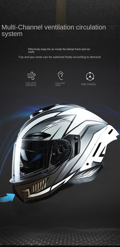 Capacete Articulado de Moto com Bluetooth Lente Dupla Off-road Capacete de Corrida Cascos para Moto Capacete de Moto Aprovado pelo DOT Para BMW