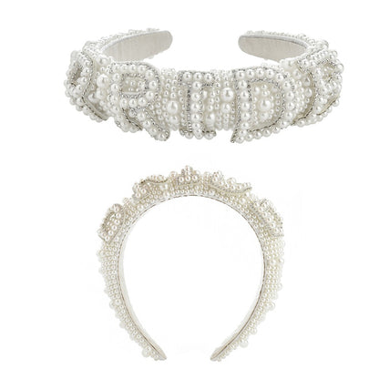 Bride to be Pearl crown Headband Bach Bachelorette hen Party Bridal Shower wedding engagement rehearsal dinner Decoration Gift