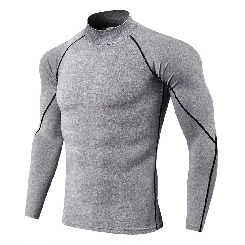 Winter Man Compression Shirt Cycling Clothing Warmth Shirt Warm Bottoming Shirt Men Compression T-Shirt Gym Sportswear 2024 New