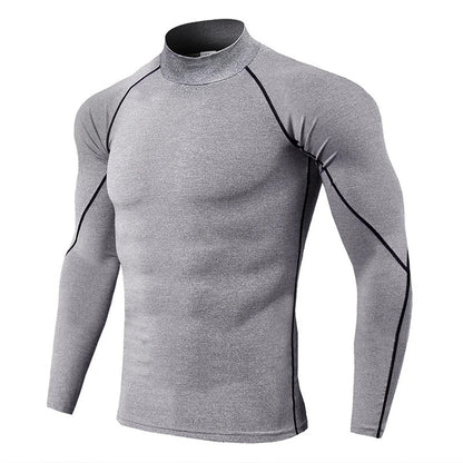 Winter Man Compression Shirt Cycling Clothing Warmth Shirt Warm Bottoming Shirt Men Compression T-Shirt Gym Sportswear 2024 New