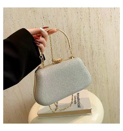Luxury High Design Women Evening Bag Brand Party Banquet Glitter Bag for Ladies Wedding Clutch Handbag Shoulder Bag Chain Bolsas