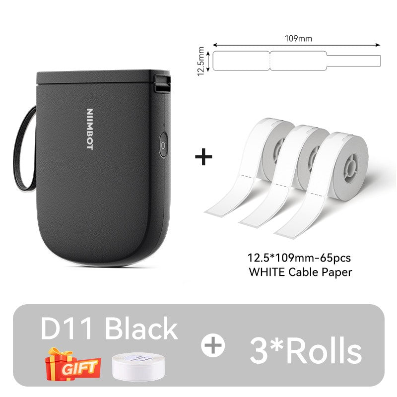 Mini Impressora de Etiquetas Portátil NIIMBOT D11 Nova Versão 300DPI Bluetooth Sem Fio Máquina de Etiquetas Impressora de Adesivos para Cozinha e Crachás