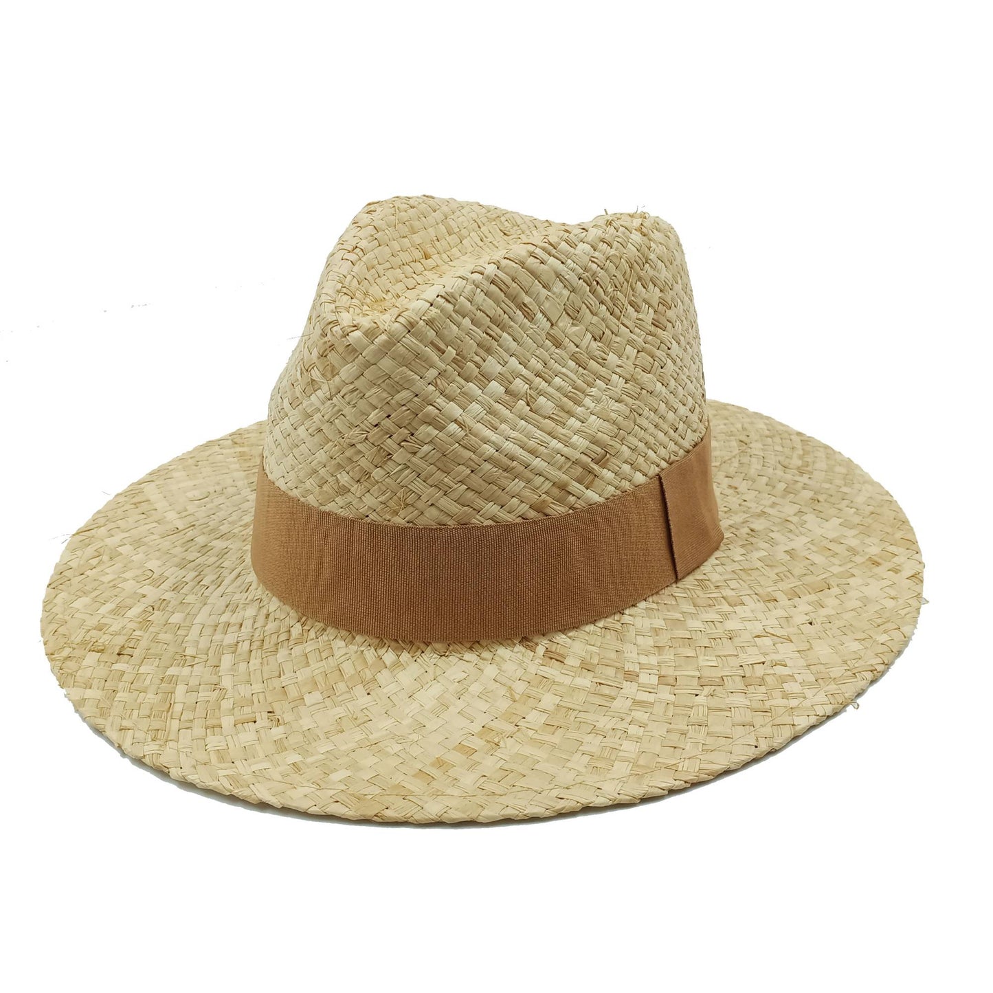 Chapéu de Palha Feminino de Verão Chapéu de Sol Luxuoso Feminino Chapéu de Praia de Proteção Solar da Moda Chapéu Panamá Francês Chapéu Raff de Aba Larga com Topo Abaulado