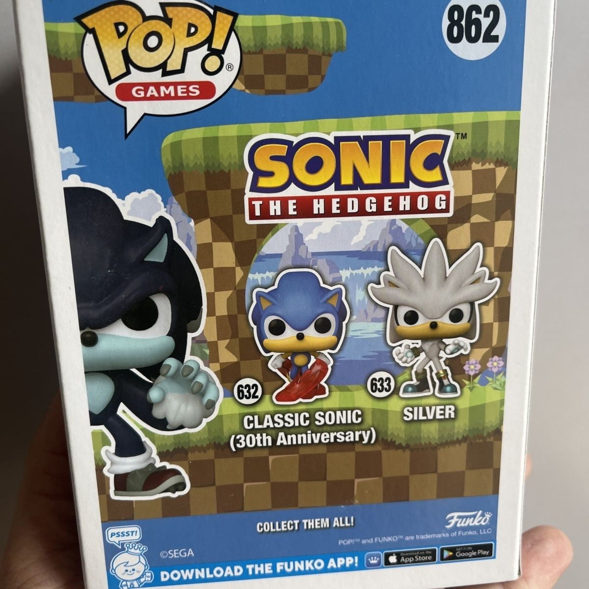 Sonic The Hedgehog Modelo de Brinquedo Funko Pop Silver Action Figure Boneco Metal Sonic Enfeites Werewolf The Hedgehog Decoração de Mesa Presente