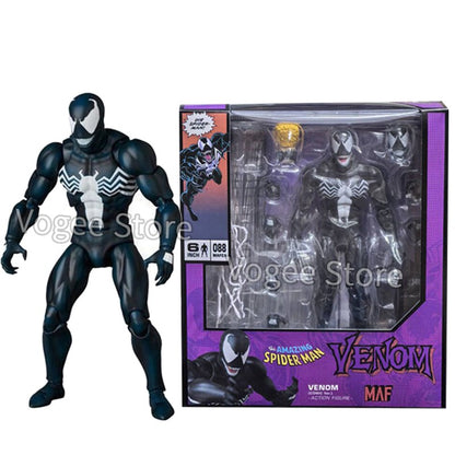 Mafex 088 Venom Action Figure Homem-Aranha Venom Comic Ver Carnage Venom Change Face Estátua Articulações Móveis Modelo Colecionável Brinquedos