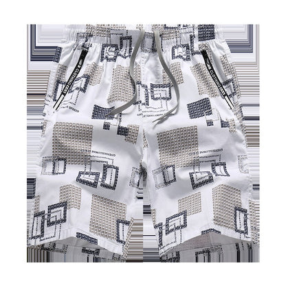 Men's Sweatpants Baggy Comfortable Shorts Male Casual Travel Outdoor Sports Bermuda Shorts Elastic Waist Y2K Print Half Pants