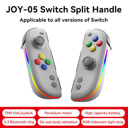 Wireless Switch L/R Controllers Hall Joystick RGB Colorful Light BT 5.3 Wake Up Six-Axis Vibrating Joypad For Switch/Lite/Oled