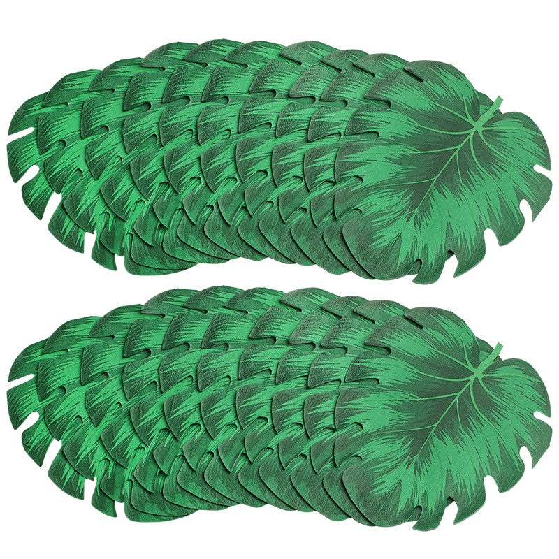 20-100Pcs Bulk Tropical Jungle Leaf Paper Napkin for Hawaiian Summer Beach Birthday Party Table Decoration Wedding Supplies