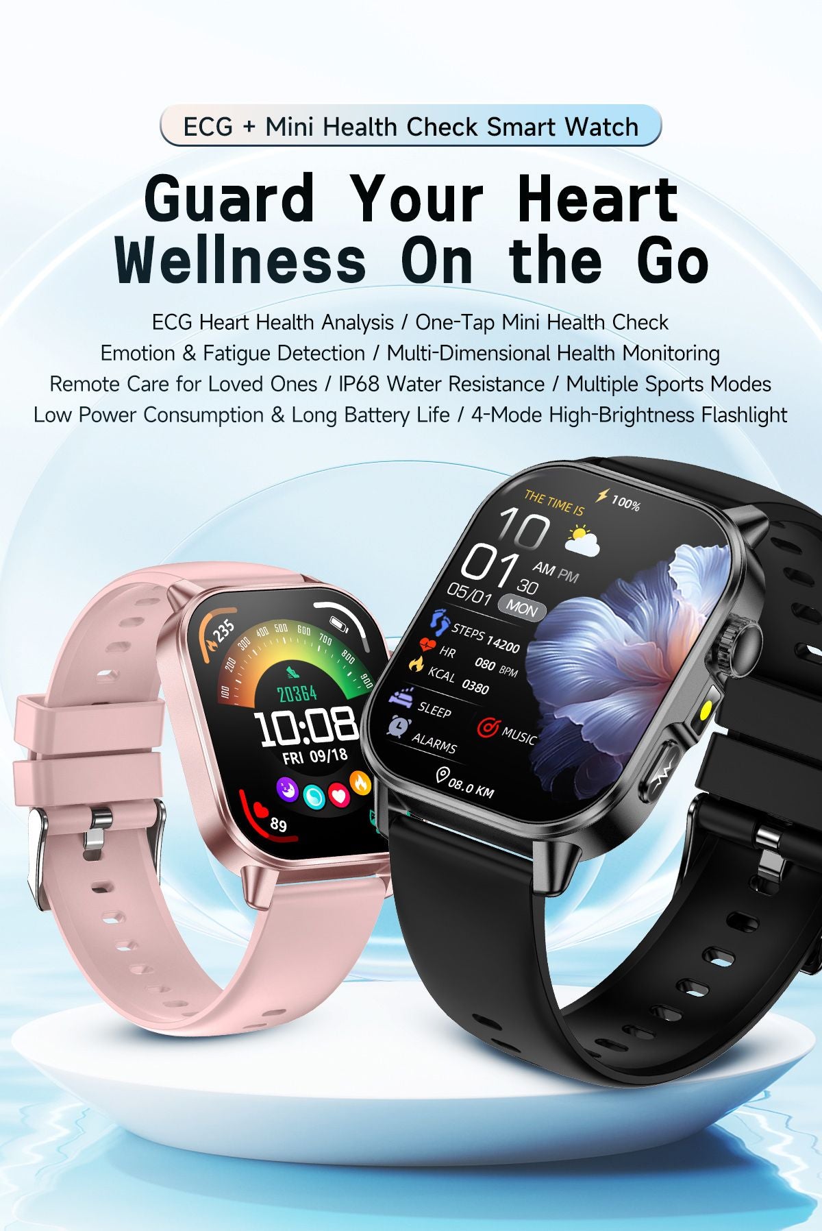 2026 New AI Health Diagnosis Smart Watch Body Analysis Uric Acid Blood lipids ECG+PPG Blood pressure call Smart watch Men Women