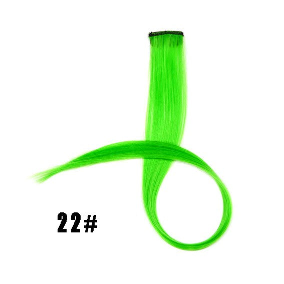 Mega Hair Tic Tac Sintético 55 cm Longo Colorido Liso Peças de Cabelo Sintéticas para Uso Diário Festas