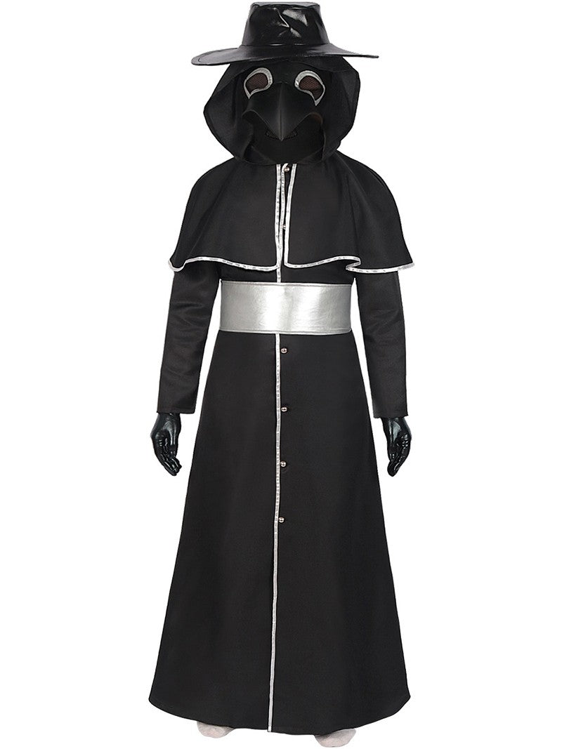 Medieval Robe Plague Doctor Cosplay Costume Bird Crow Long Mouth Mask Suit Monk Steampunk Priest Wizard Halloween Party Cloak