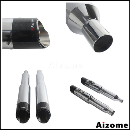 Motorcycle 4.5Inch Slash?Cut Exhaust Muffler Carbon Fiber For Harley M8 Touring Electra Street Glide Road King Road Glide 17-26