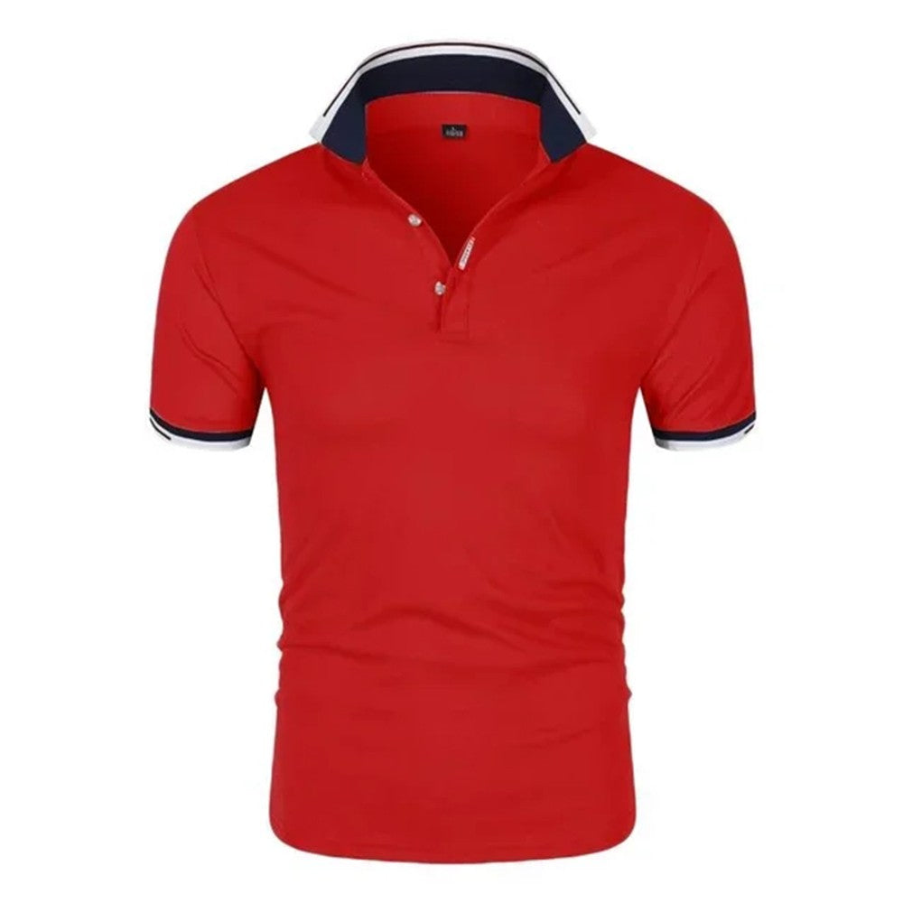 Summer Men Polo Men Shirt Short Sleeve Polo Shirt Contrast Color Polo New Clothing Streetwear Casual Fashion Men Collar Tops