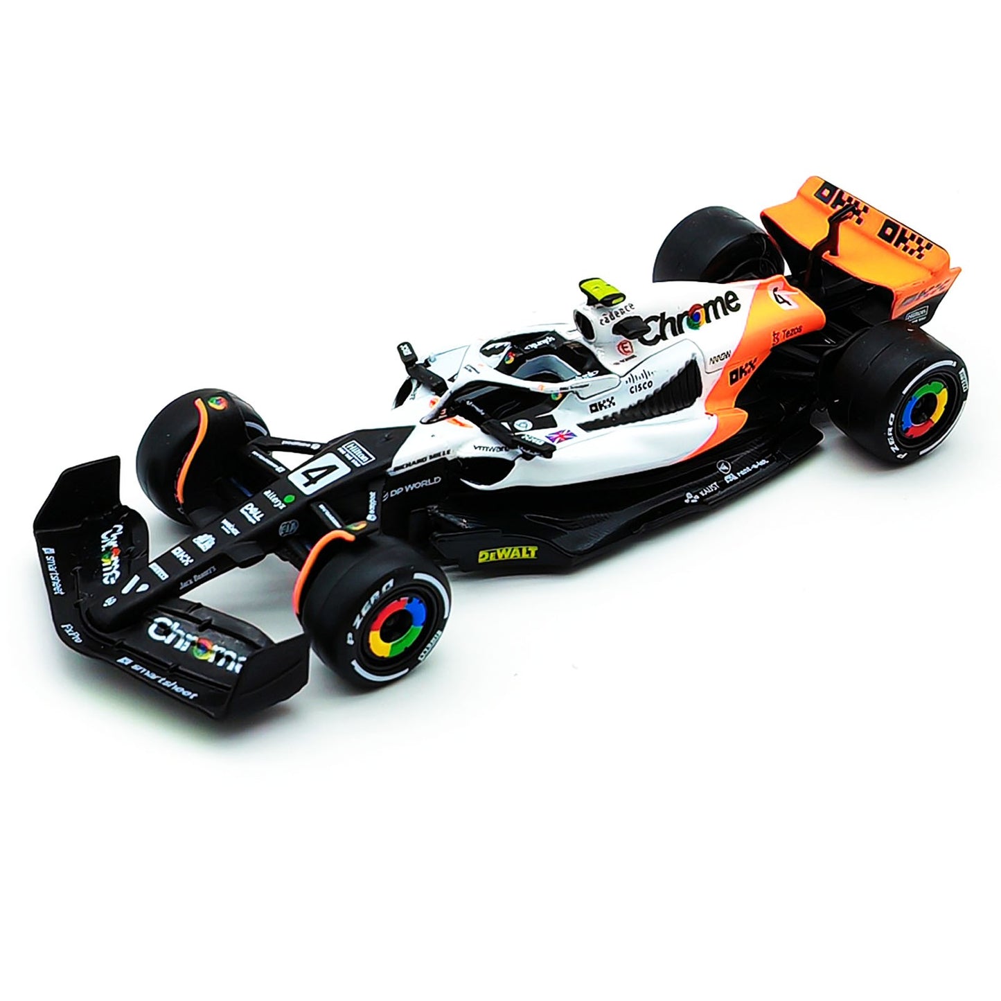 Bburago 1:43 2024 F1 Mclaren MCL38 Grande Prêmio de Mônaco Carro de Liga Miniatura Modelo Diecast #4 Lando Norris #81 Oscar Piastri Brinquedo