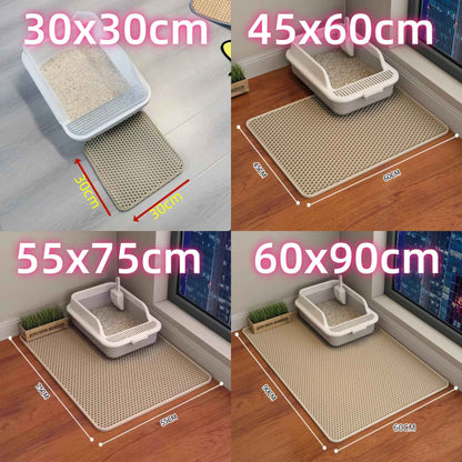 Tapete Higiênico Para Gatos À Prova D'água, Camada Dupla, Caixa De Areia Para Gatos, Tapete Antiderrapante Lavável Para Gatos, Para Limpeza De Pets