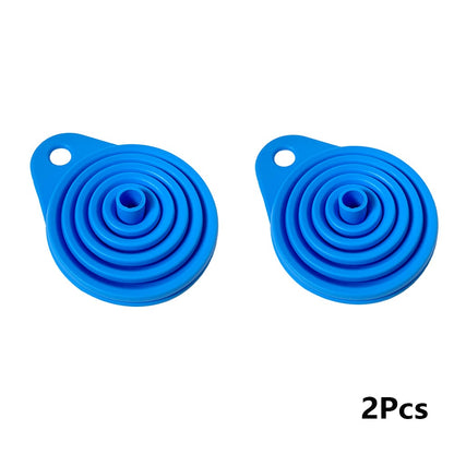 2 Peças Funil Dobrável para Motor de Carro Funil de Líquido de Silicone Ferramentas para Troca de Óleo e Gasolina para Carros e Motos Acessórios