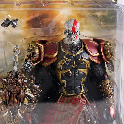 Boneco Kratos God of War 2 II NECA 7" com Armadura de Ares, Lâminas, PVC, Brinquedo, Presente de Natal, Varejo Quente