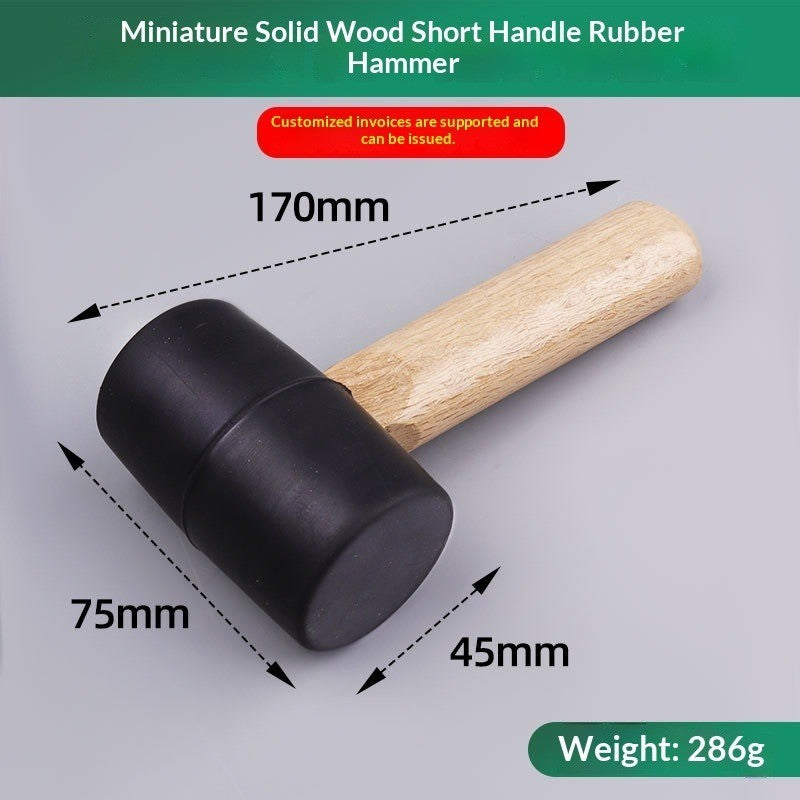 Mini Hammer High Carbon Steel Hammer Solid Wood Short Handle Octagonal or Round Head Hammer Small Manual Hardware Tool