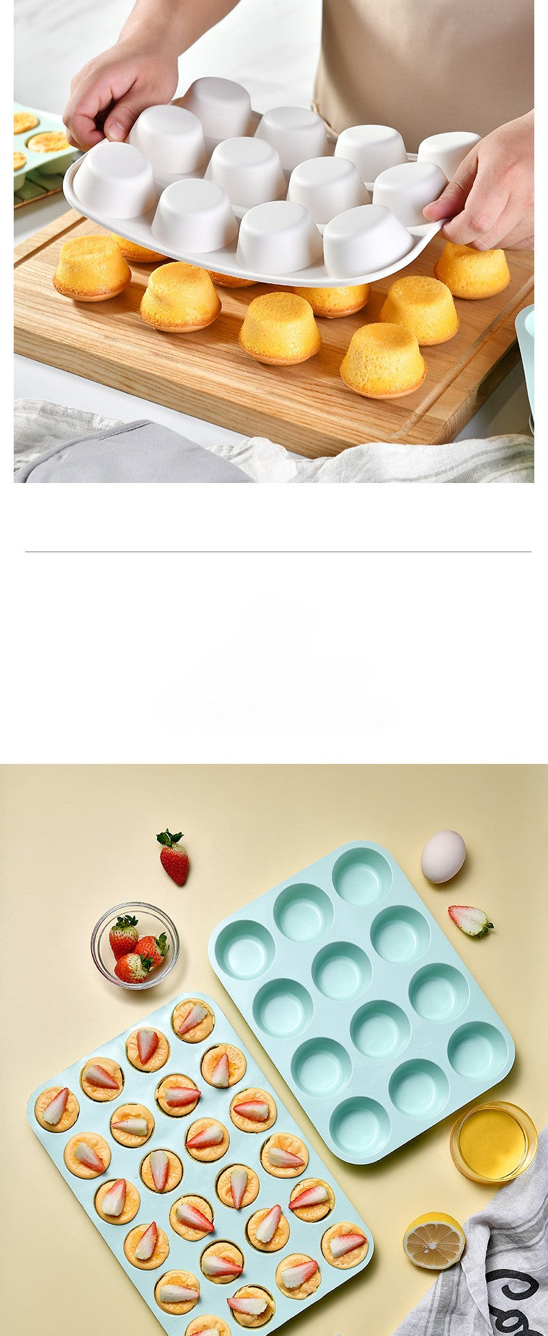 12/24 Holes Silicone Baking Mold for Baking 3D Bakeware Chocolate Round Sphere Mold Cupcake Pan Cake DIY Muffin Kitchen Tools