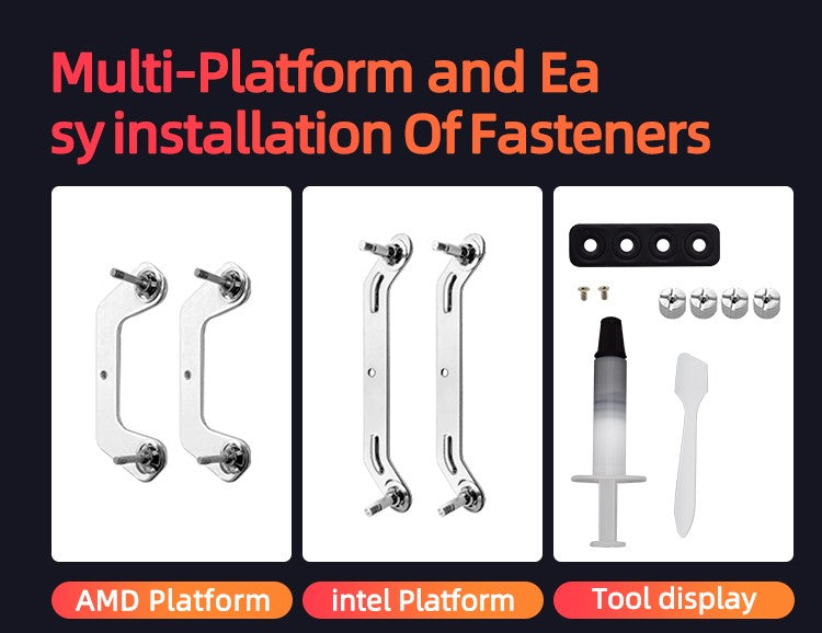 TEUCER UT45 Series CPU Cooler 45mm ITX Case Air Cooling Radiator with UT12015 FDB Fan for AM5 AM4 and LGA1700 1200 2011 for X99