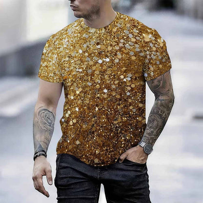 Men Print T Shirt Short Sleeve Crew Neck Casual Summer Fashion Tees Tops For Daily Outdoor Wear