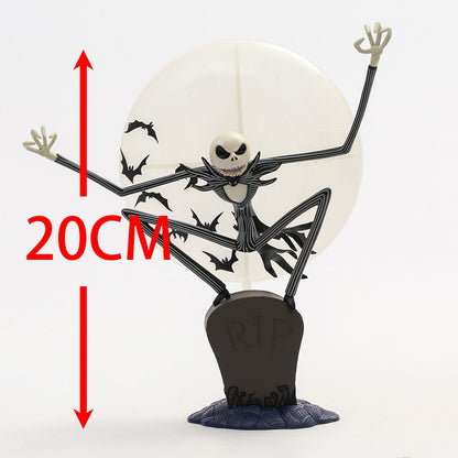 Luminoso Jack Skellington O Estranho Mundo de Jack PVC Figura Coleção Modelo Brinquedo Presente de Natal