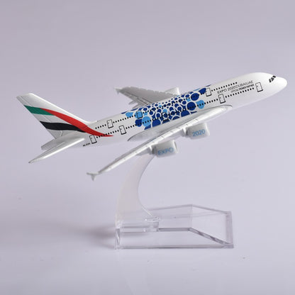 JASON TUTU Emirates Airbus A380 Aeronave Diecast Metal 1/400 Escala Miniatura Avião Modelo Aviões Dropshipping