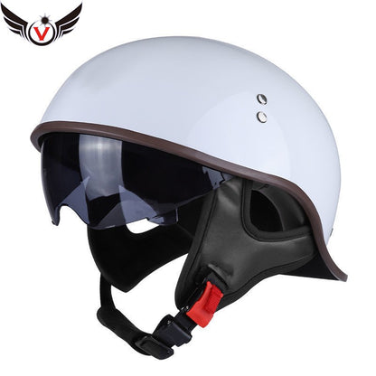 V Half-helmet for Harley Motorcycle Cocked Helmet Retro Helmet Lightweight Four Seasons Unisex Helmet Motorcycle Accessories