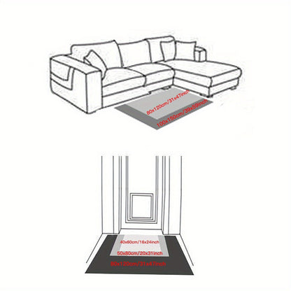 VIKAMA Winter Christmas Snowman Rug Suitable for Bedroom and Living Room Soft and Comfortable Floor Mat Home Decor