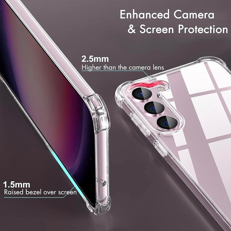 Capa Híbrida Antichoque Para Samsung Galaxy S26 S25 FE S24 S23 S21 S22 Plus Ultra Capa Dura Transparente Para Samsung A56 A36 A54 A53