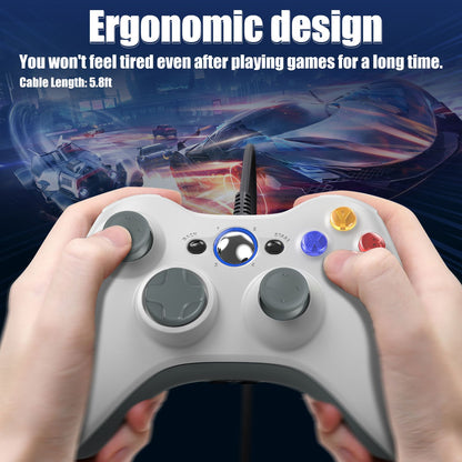 For Xbox 360 Slim/Lite/E/PC Controller,Wireless/Wired Game Remote Control 6-axis Gryo Dual Vibration Precision Joystick Gamepads