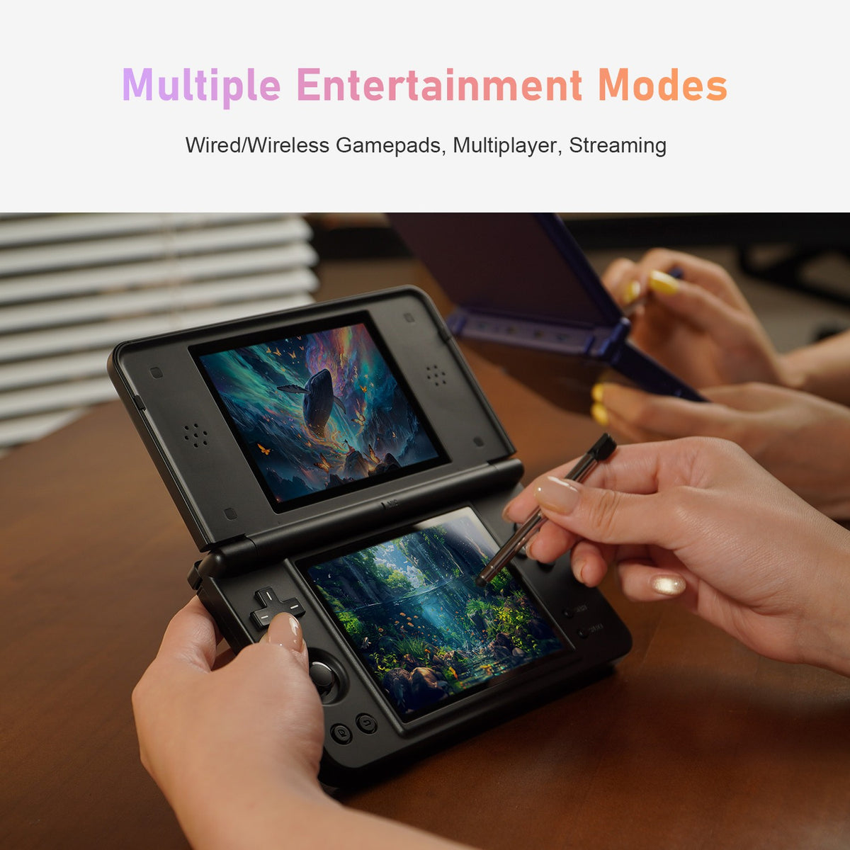 Anbernic RG DS Plus Portable Handheld Game Console Dual Screen 4.3 Inch IPS Retro Gaming Emulator With 4000mAh Battery Streaming