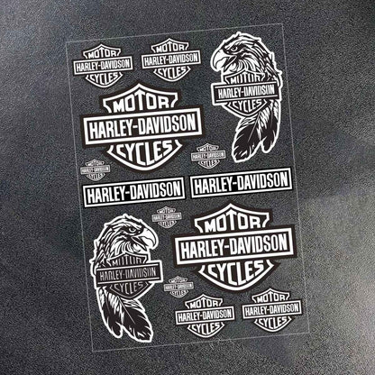 2026 Novo Adesivo Harley Davidson Logotipo Capacete Tanque Moto Decalque