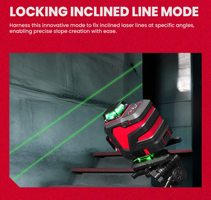 Nível a Laser Verde YEVOLT YVGLL4XS16 Series 4 Planos 16 Linhas Autonivelante 360 3D Ferramentas de Medição de Potência Horizontal e Vertical
