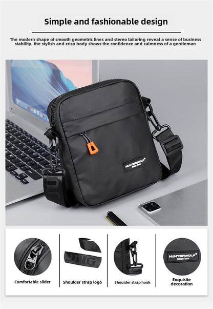 Simple Mini Men Crossbody Bag For Phone Side Bag Casual Waterproof PU Leather Shoulder Bag Business Small Messenger Sling Bags