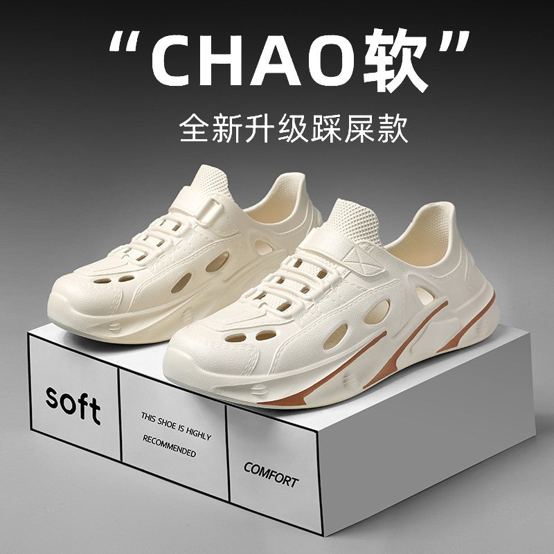 Summer Men's Outdoor Sandals Slippers Beach Comfortable Thick Soft Clogs Men Women Beach Sandals Male Casual Water Garden Shoes