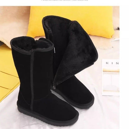 Women Classic Ladies Girls Winter Snow Boots 2024 Waterproof Warm Genuine Leather Fur Australia Plus Velvet Knee High Winter