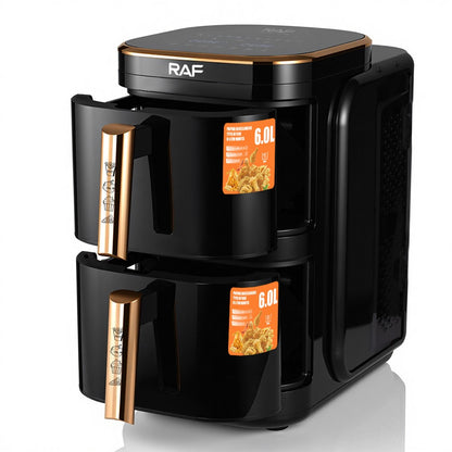 Household Smokeless Air Fryer Multifunctional Intelligent Double-layer Oven French Fries Electric Fryer