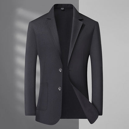 A fashionable and stylish men's sun-protective suit with a linen collar and two buttons, along with a sun-protective jacket