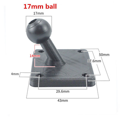 17mm Ball Mount to Diamond ball joint or Square Mounting Base for Phone GPS Holder Mount Ram Mount Garmin Zumo/TomTom