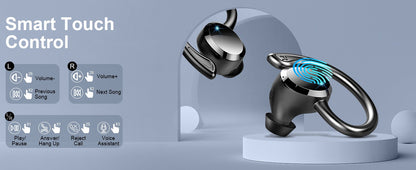 Fones de ouvido sem fio, Fones de ouvido Bluetooth 5.3 com graves estéreo, Microfone intra-auricular com cancelamento de ruído, Fones de ouvido esportivos IP7 à prova d'água, 40h de reprodução.