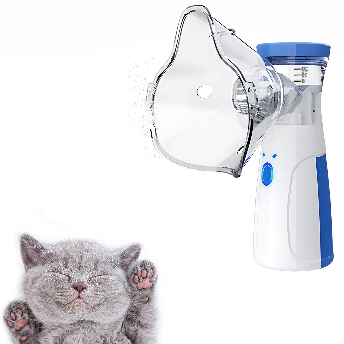Inalador Nebulizador para Asma em Pets para Alívio Respiratório Dispositivo Veterinário Fácil de Usar para Animais Promove a Saúde do Pet