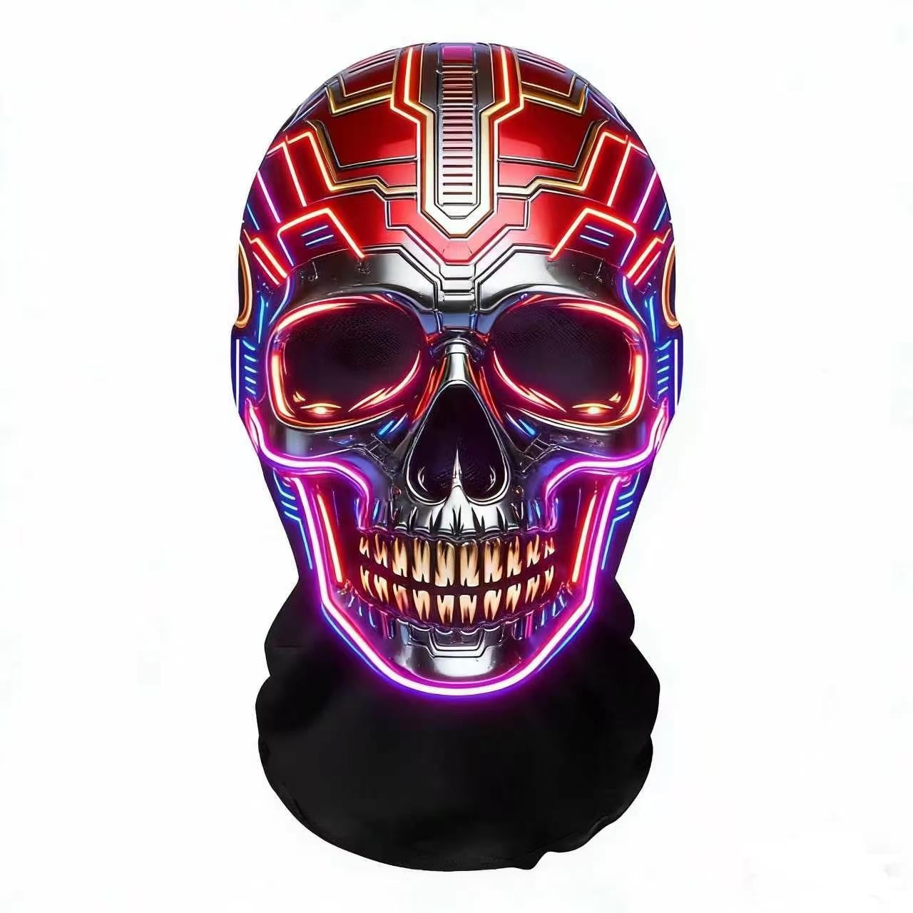 Skeleton Full Face Fashion Headgear, Breathable Mesh, Outdoor Riding, Holiday Disguise Headgear Mask