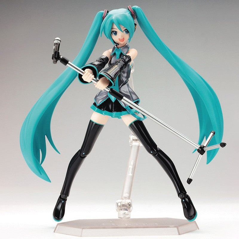 Anime FIGMA Hatsune Miku Action Figures Articulações Móveis Contêm os Adereços Decoração de Mesa Coleção de Brinquedos de PVC Modelo Presentes Infantis