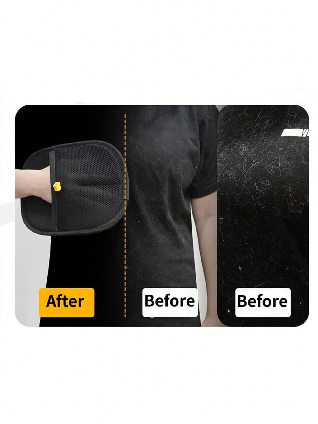 2 Piece Pet Hair Remover Gloves Against Static Charging, Both Side Foot Roll, Cat Hair Brush, Suitable For Carpet, Bed Linen, Cl