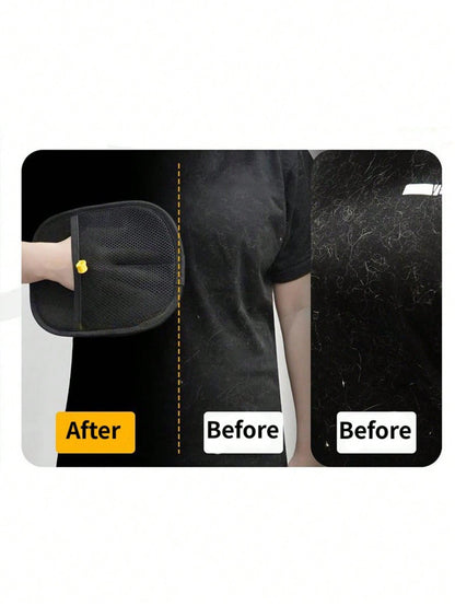 2 Piece Pet Hair Remover Gloves Against Static Charging, Both Side Foot Roll, Cat Hair Brush, Suitable For Carpet, Bed Linen, Cl