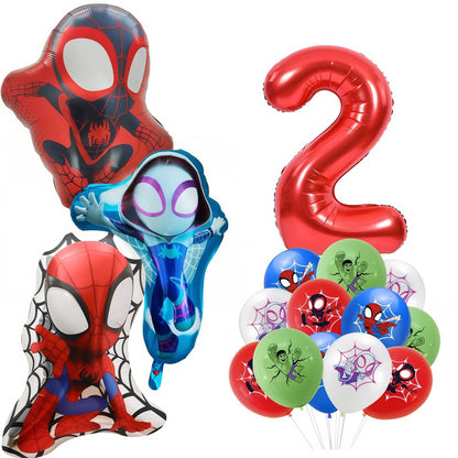 Spidey Giant Balloons Red Spider Aluminum Foil Balloon Superhero Birthday Party Decoration Party Photo Props Baby Shower Globos