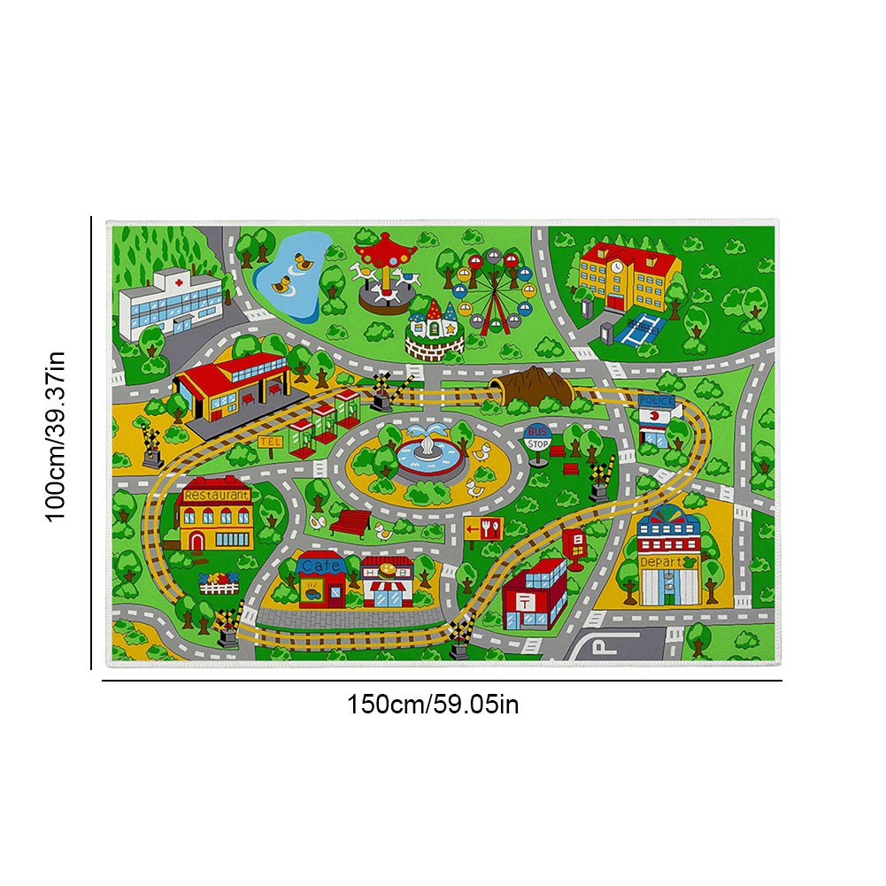 Road Mat Children Traffic Car Map Boy Girls Educational Toy Road Carpet Playmat For Baby Mats Cartoon City Rug Kids Toys Games