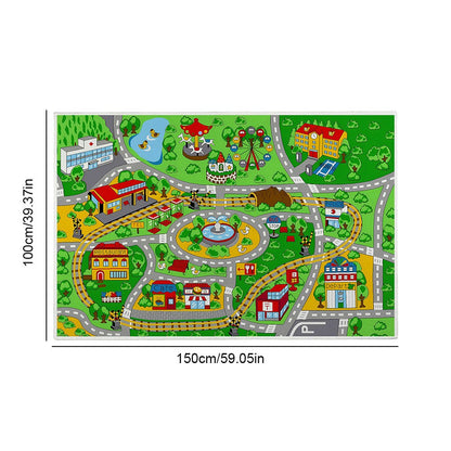 Road Mat Children Traffic Car Map Boy Girls Educational Toy Road Carpet Playmat For Baby Mats Cartoon City Rug Kids Toys Games